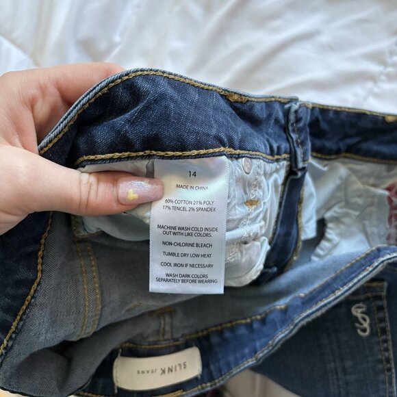 Slink Womens Size 14 Curvy Jeans Blue Denim Medium Wash City Classic Boho Hippie - Picture 6 of 9